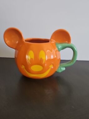 Disney Parks Halloween Mickey Mouse Pumpkin Jack O Lantern Mug 18oz (New)